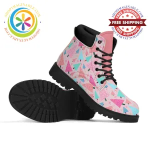 Funky Christmas Tree Ladies Boots