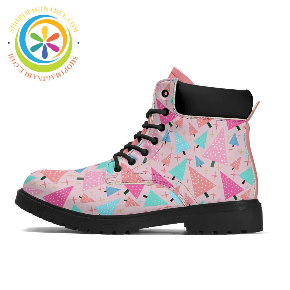 Funky Christmas Tree Ladies Boots