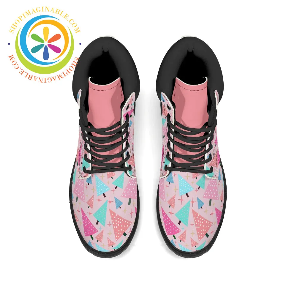 Funky Christmas Tree Ladies Boots