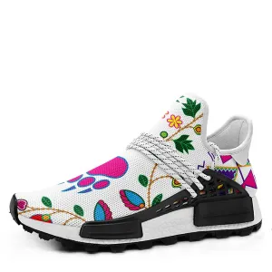 Geometric Floral Fall White Okaki Sneakers