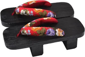 GK-O Japanese Clogs Geta Wooden Flip Flops Retro Sandals Slippers Shoes Kimono Cosplay Costume Shoes