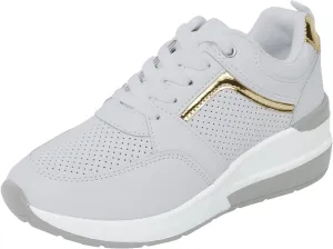 High Heel Wedge Sneakers for Women Breathe Walking Shoes Non-Slip Fashion Tennis Shoes Lightweight Platform Casual Slip On Sneakers