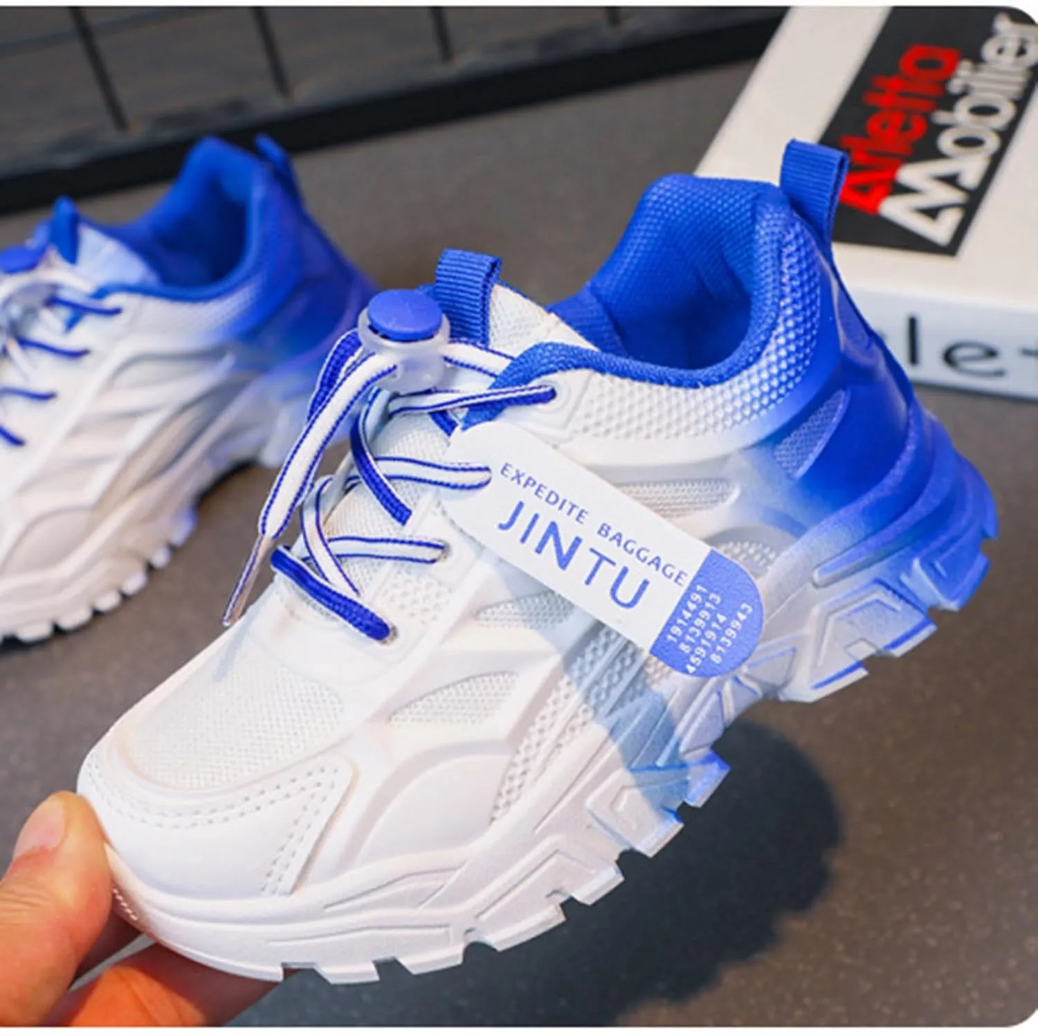 IWIHMIV Kid Tennis Shoes Toddler Boy Sneakers Lightweight Breathable Comfortable Non Slip Sports Shoes
