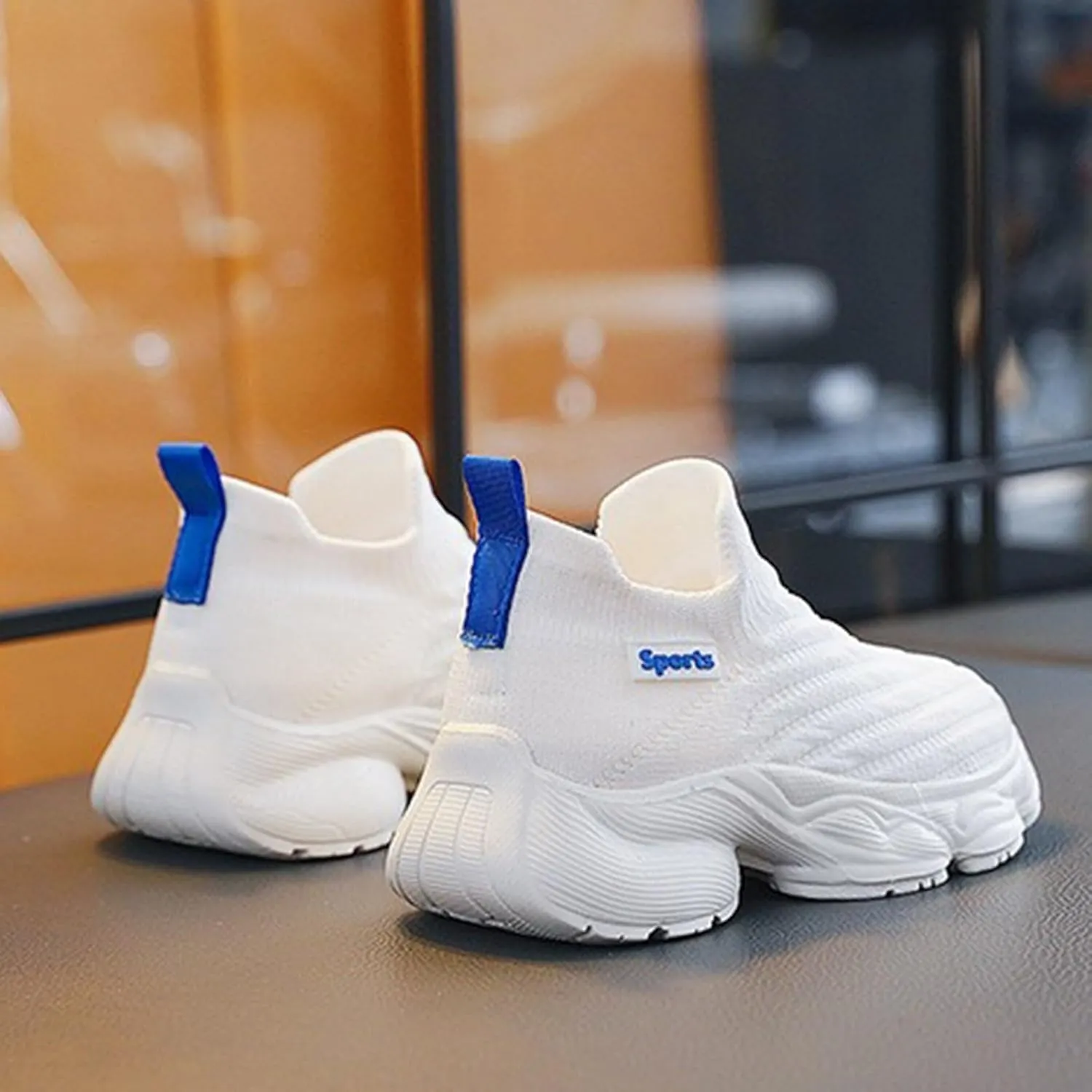 IWIHMIV Toddler Girls Tennis Shoes Kids Slip On Shoes Toddler Boy Tennis Shoes Kids Sneakers Breathable Running Athletic Shoes