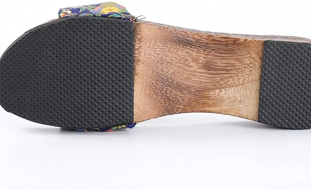Japanese Style Flip Flops Platform Shoes Sandals With Anti-slip Soles, Japanese Wooden Clogs Womans Traditional Slippers Geta Wooden Clogs Shoes, Role Playing And Stage Performance Clogs