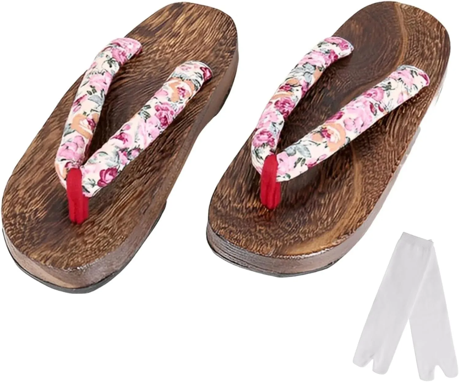 Kids Japanese Traditional Shoes Wooden Sandals Geta Clog nezuko Cosplay Boys Girls Costume