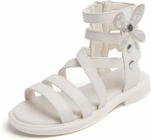 Kids Slides Girls' Sandals Summer Fashion Children's Rhinestone Roman Sandals Korean Edition Wee Squeak Boots