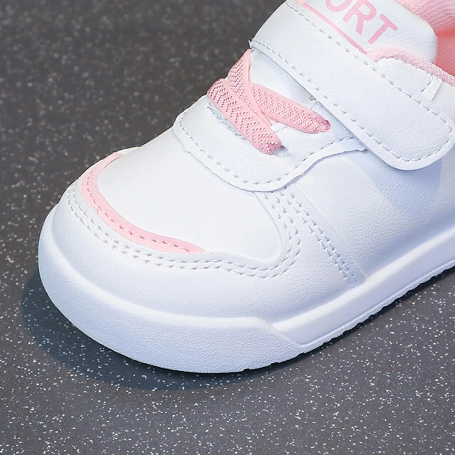 Kids Sneakers Flat Non Slip Running Sport Shoes Boys Girls Outdoor Athletic No Lace Padded Sole Sneakers Lightweight