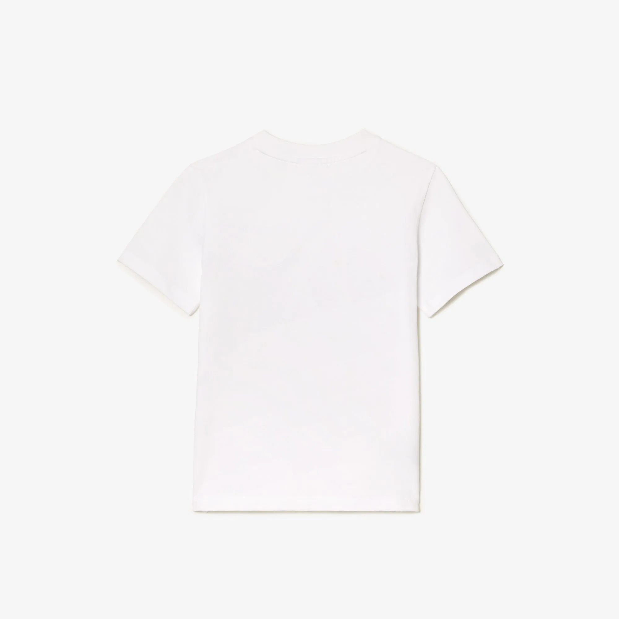 Lacoste Kids Crocodile Print Cotton T-Shirt White TJ1248 001