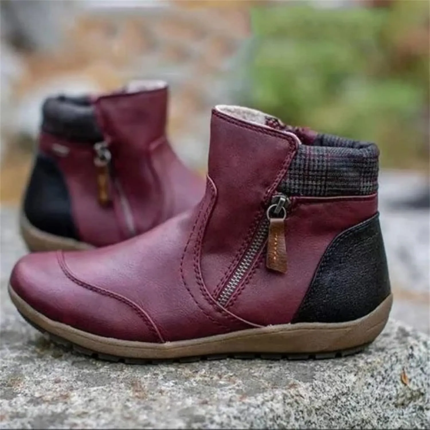 Ladmiple Ankle Boots For Women Dressy Comfy Side Zipper High Top Western Wear Fashion Casual Cowboy Cowgirl Booties