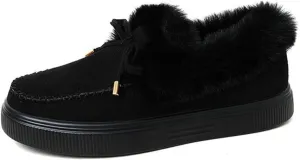 Ladmiple Snow Boots For Women Wide Width Winter Boots Lace Up Fur Lined Lightweight Cold Weather Warm Ankle Booties