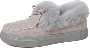 Ladmiple Snow Boots For Women Wide Width Winter Boots Lace Up Fur Lined Lightweight Cold Weather Warm Ankle Booties