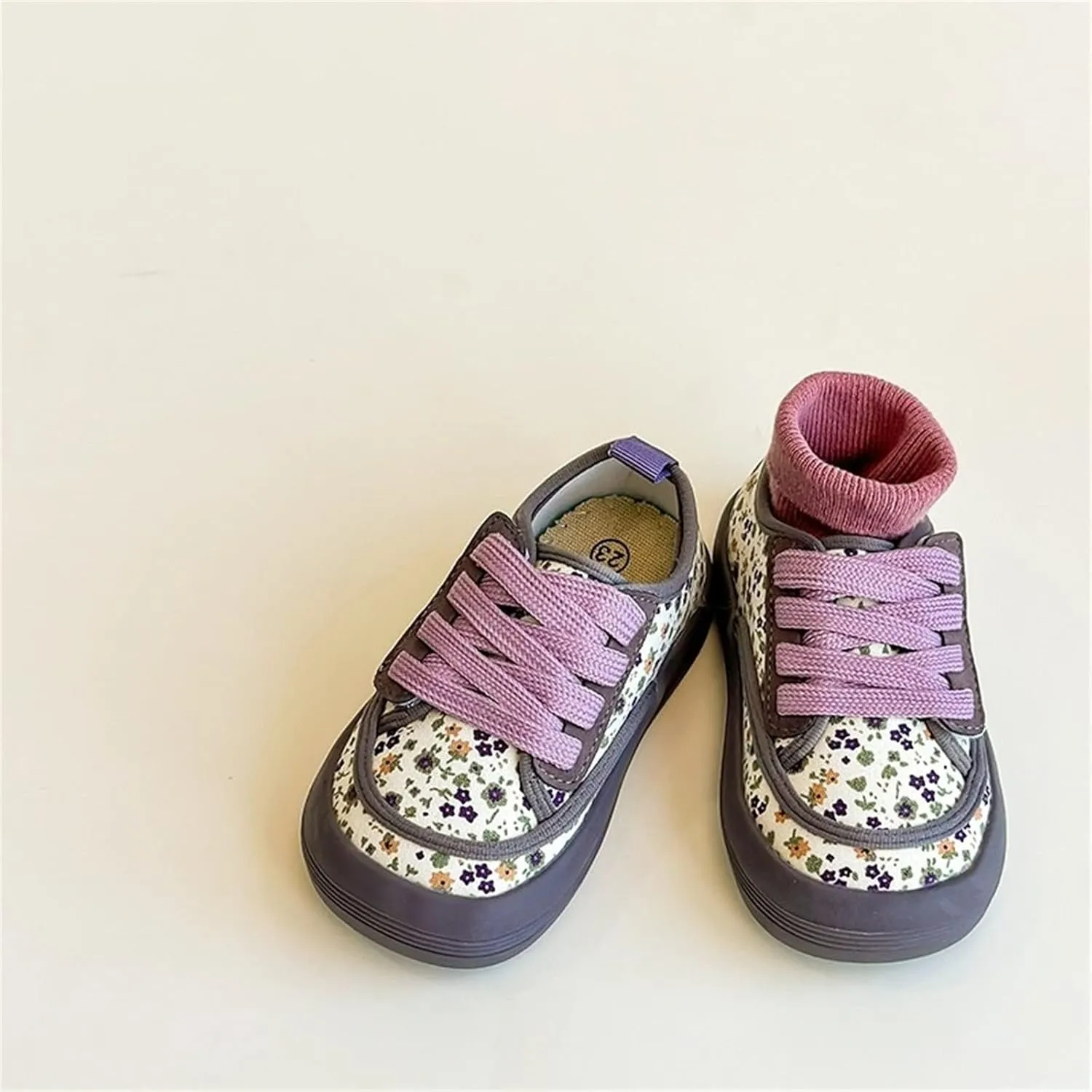 Little Kid Boy Girl Slip On Canvas Sneakers Lace Up Lowtop Casual Lightweight Comfortable Non-Slip Soft Sole Shoes