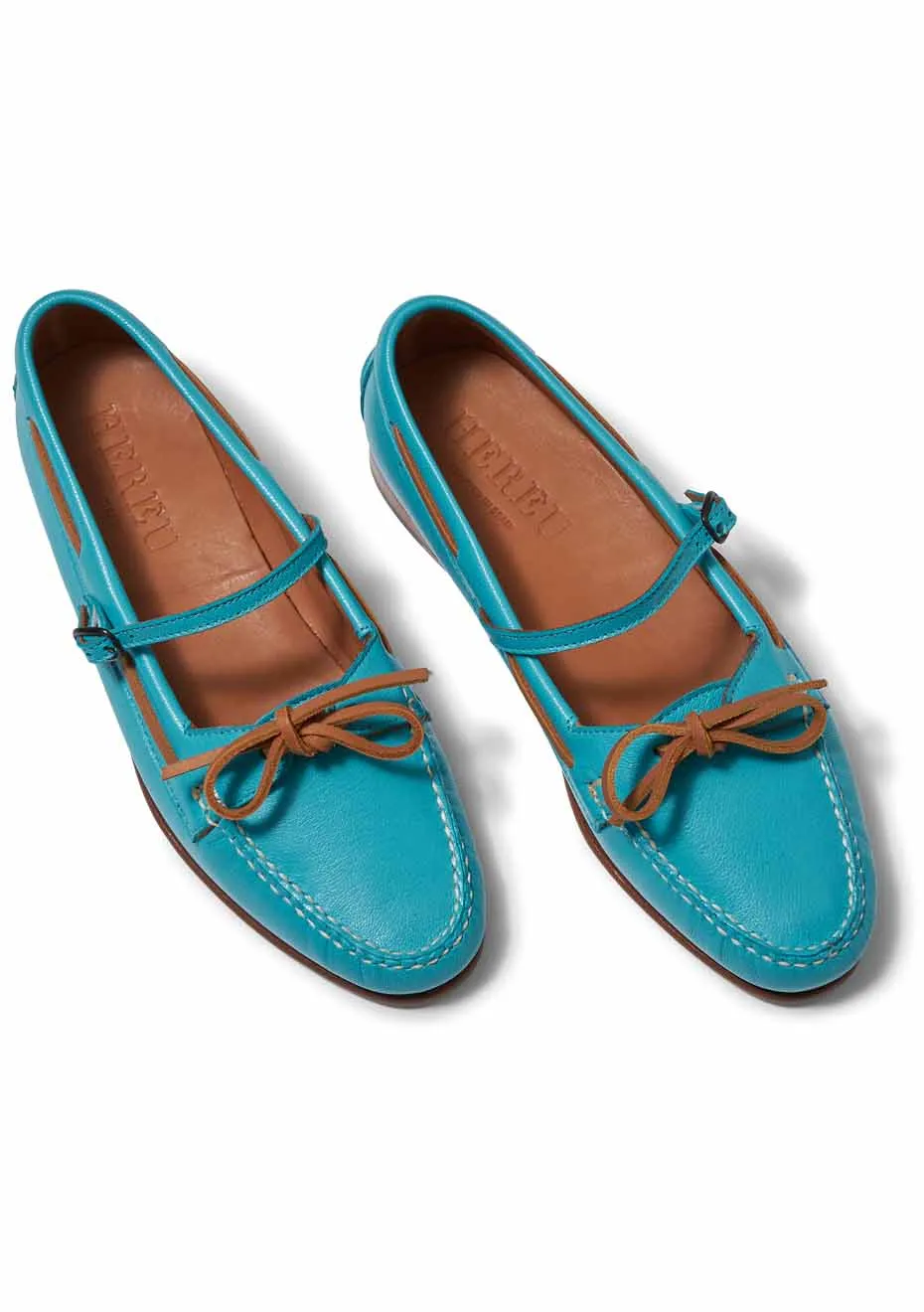 Lorea Shiny Loafer Turquoise