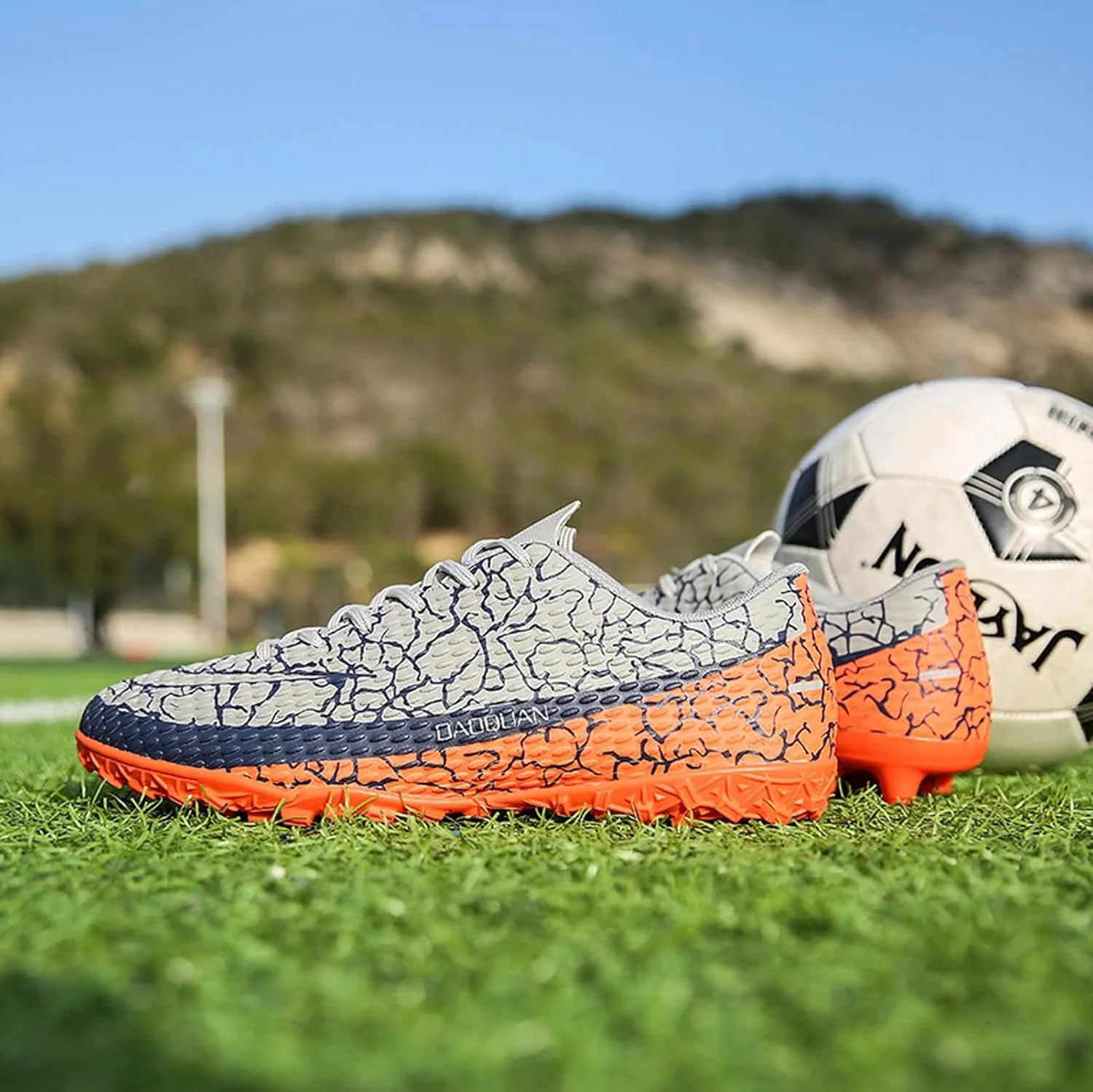 Meidiastra Mens Soccer Cleats Youth Football Boots Turf Shoes Athletic Outdoor Sneaker Shoes