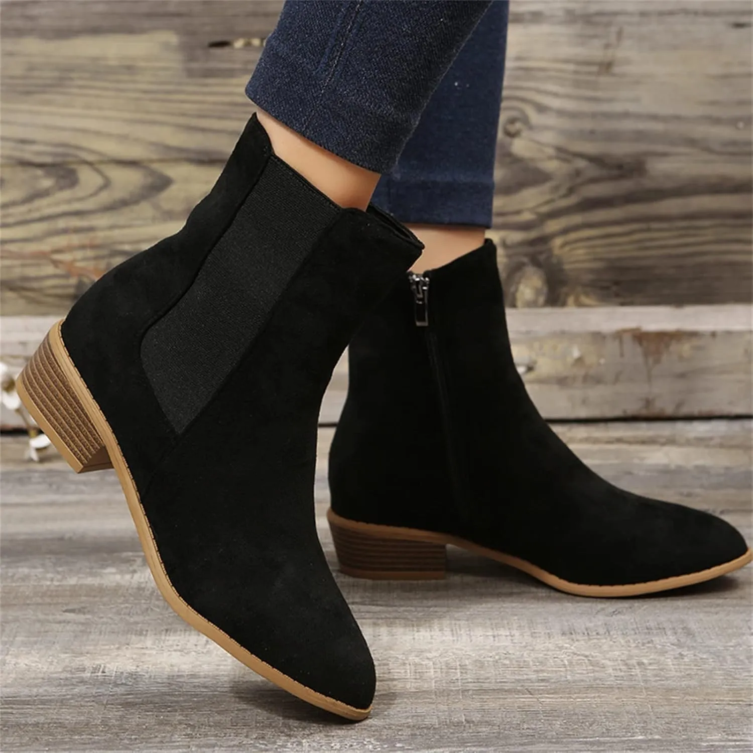 Men Ankle Boots Womens Casual Boots Black Wedge Boots Women Winter Dress Women'S Leather Wide Lace Up Ankle Boots & Booties White Cowboy Booties Women Ankle Boots