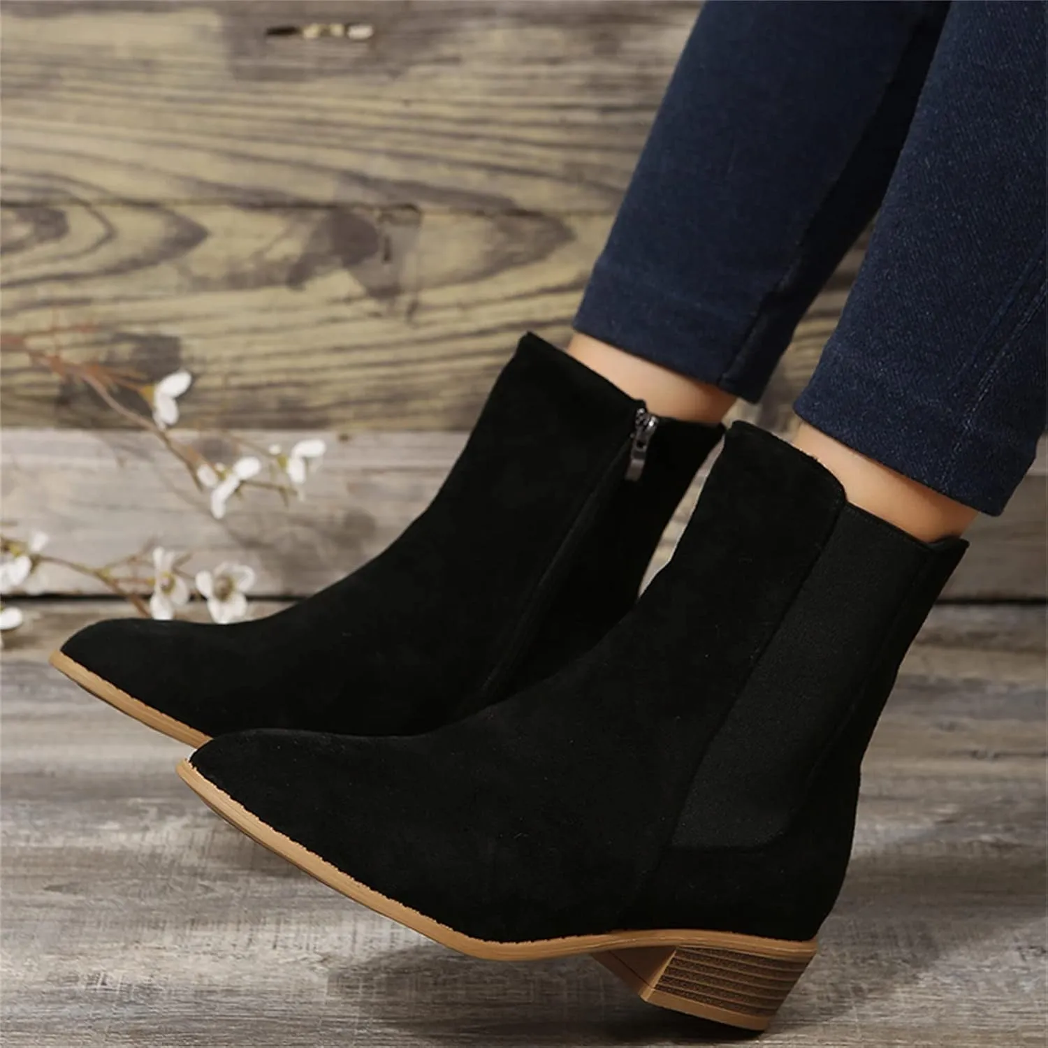 Men Ankle Boots Womens Casual Boots Black Wedge Boots Women Winter Dress Women'S Leather Wide Lace Up Ankle Boots & Booties White Cowboy Booties Women Ankle Boots