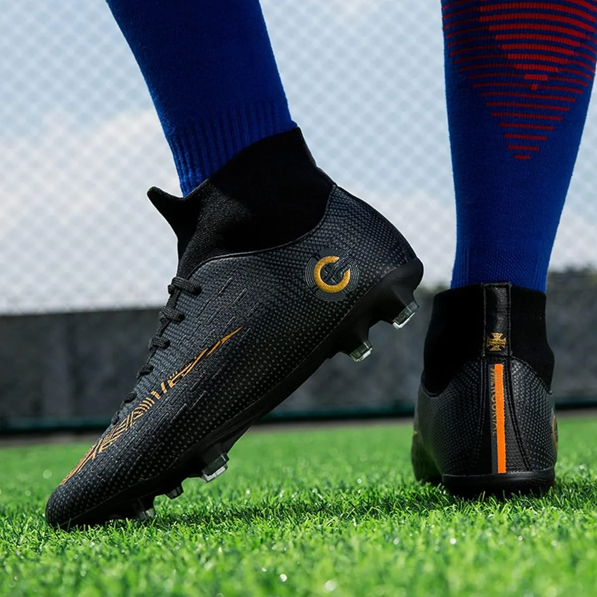 Men's and women's indoor/outdoor football boots shoes men's socks spikes football outdoor professional training splint shoes sports competition sports shoes, training TF/AG