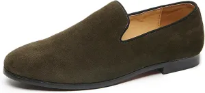 Men's Casual Velvet Loafers Slip-On Walking Dress Comfortable Fashion Shoes