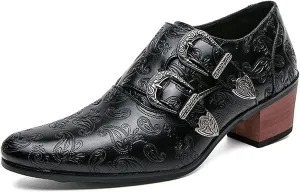 Men's Chelsea Boots Low Top Pointed Toe Oxford Boots Retro Fashion Party Business Western Cowboy Ankle Boots Leather Slip On Dress Loafers