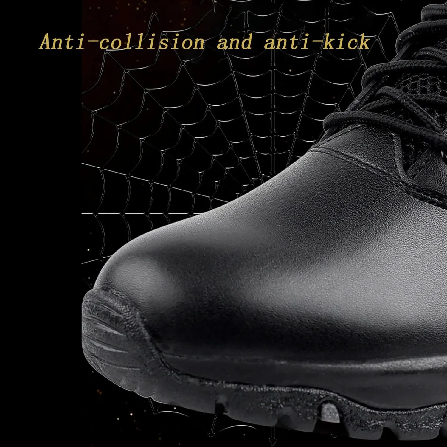Men's Combat Training Shoes, Spring Autumn Lightweight Durable High-top Breathable Outdoor Boots, Lace-up Waterproof Non-slip Sports Rubber Hiking Boots