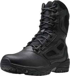 Men's Combat Training Shoes, Spring Autumn Lightweight Durable High-top Breathable Outdoor Boots, Lace-up Waterproof Non-slip Sports Rubber Hiking Boots