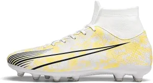 Men's High-Top Lace-Up Indoor Futsal Turf Cleat Sneaker with Non-Slip Spikes for Soccer Shoes