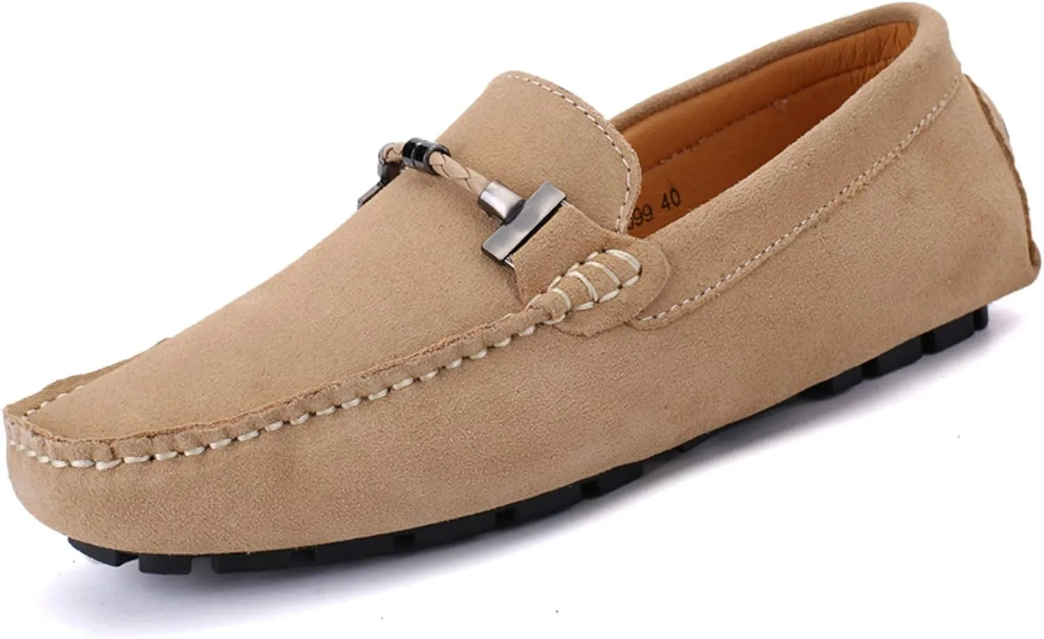 Mens Penny Loafers Suede Flat Breathable and Non-Slip Slip On Casual Driving Outdoor Work Business Dress Boat Shoes for Men