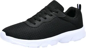 Men's Sneakers Mens Black Sneakers Breathable Mesh Fashion Wide Toe Box Sneaker Lightweight Breathable Mesh Slide Shoe Work Shoes Men Shoe