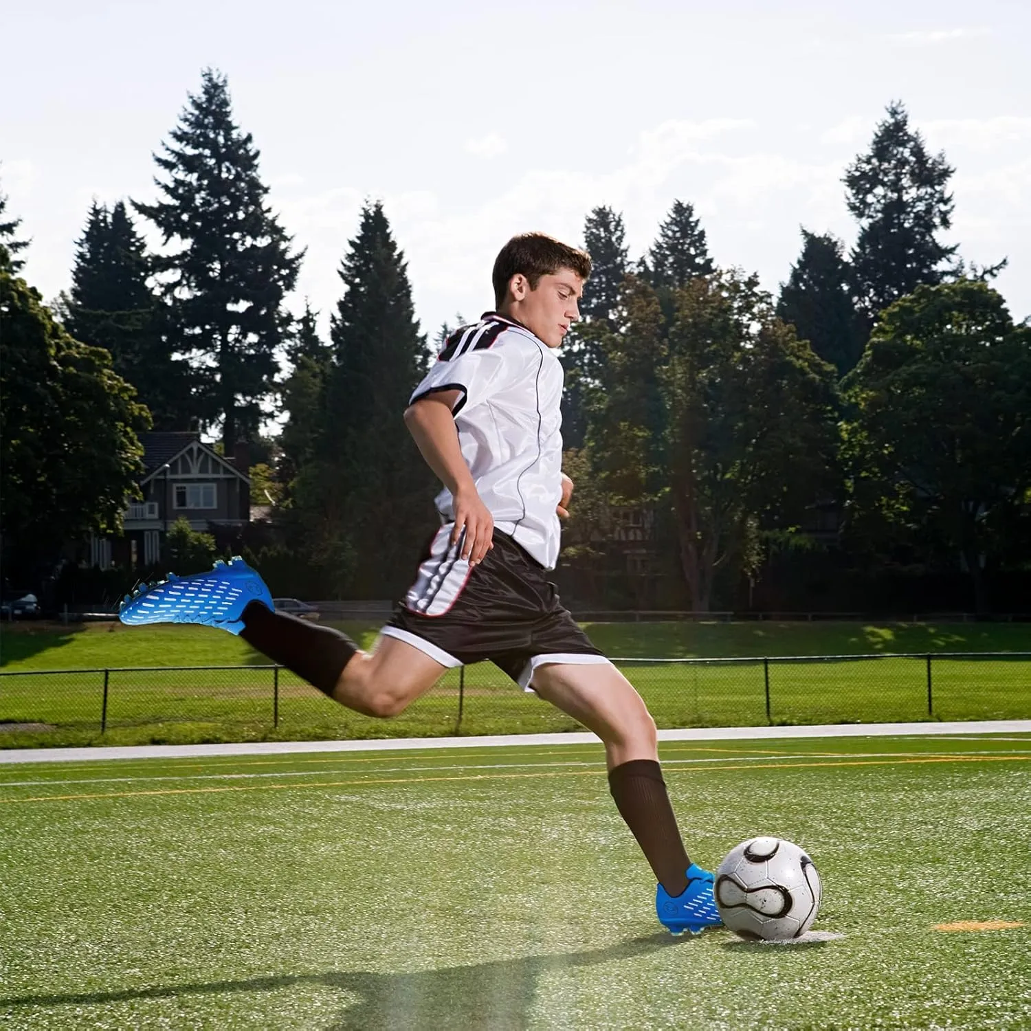 Mens Soccer Cleats Professional Firm Ground Turf Soccer Shoes Big Kids Youth Outdoor Indoor Athletic Football Boots