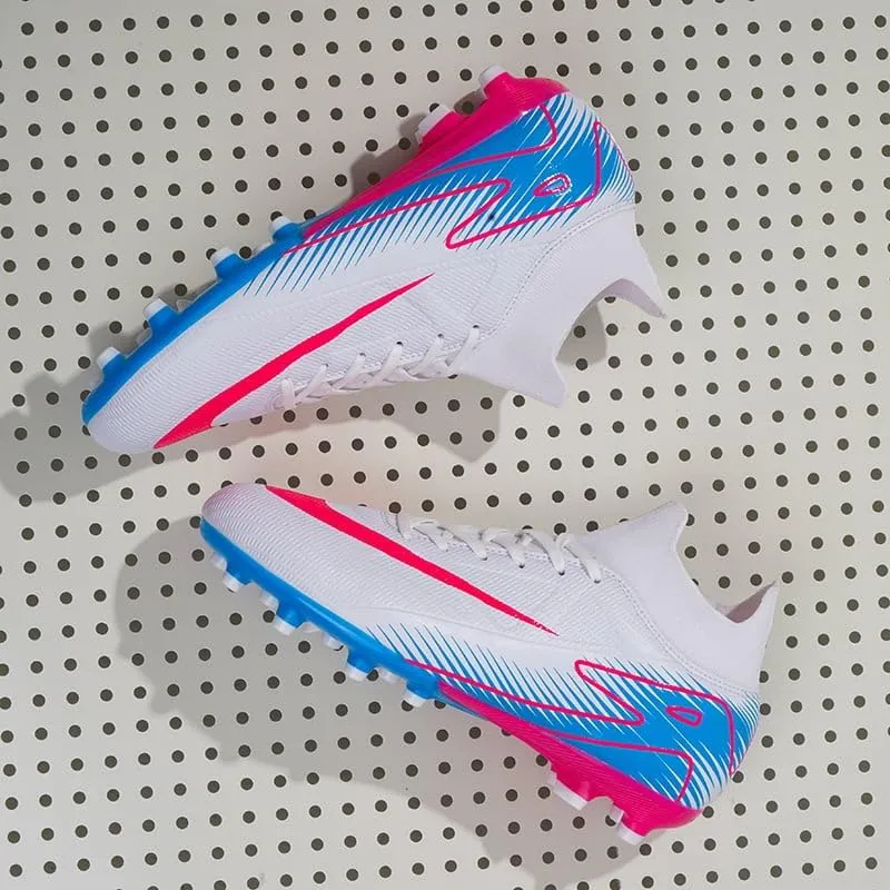 Men's Soccer Shoes - Football Cleats, High-Top, Lace-Up, Non-Slip Spikes for Indoor & Outdoor Sports, Ideal for Athletic Pursuits Like Baseball & Lacrosse, Sneaker Style