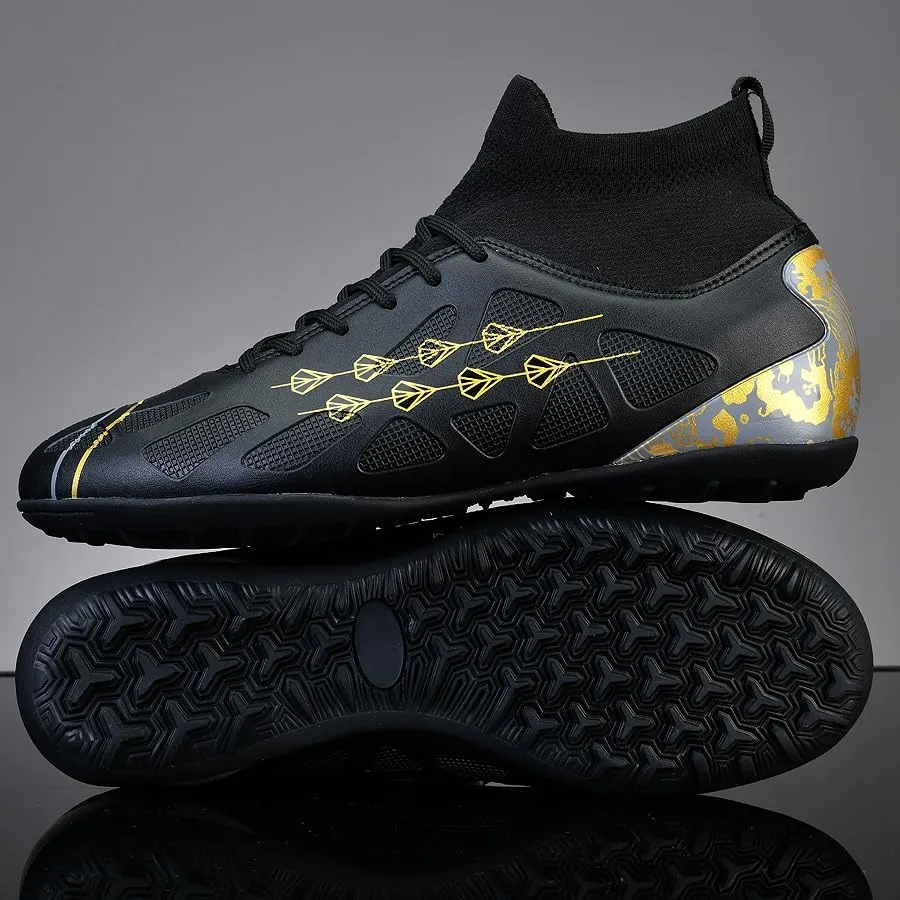 Mens Soccer Shoes,High Tops Soccer Shoes, Comfortable and Durable, Breathable, Sports, Professional, Youth, Kids, Unisex Soccer Shoes, Football Shoes