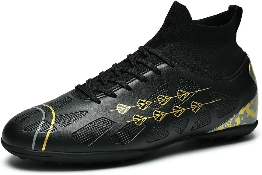 Mens Soccer Shoes,High Tops Soccer Shoes, Comfortable and Durable, Breathable, Sports, Professional, Youth, Kids, Unisex Soccer Shoes, Football Shoes