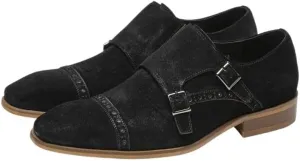 Men??s Suede Leather Loafers, Black Slip-On Moccasins, Fashion Formal Driving Shoes, Comfortable Dress Shoes for Men