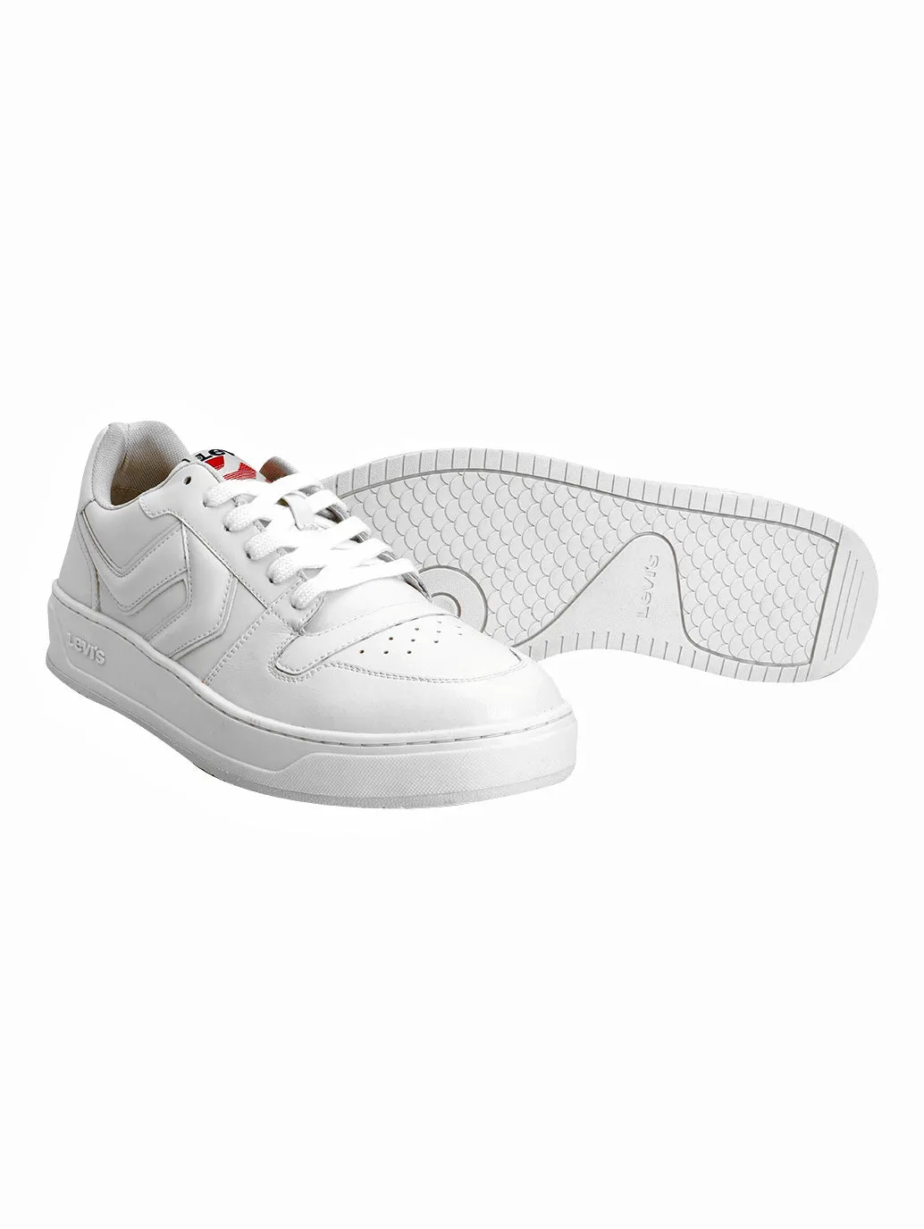 Men's White Solid Sneakers