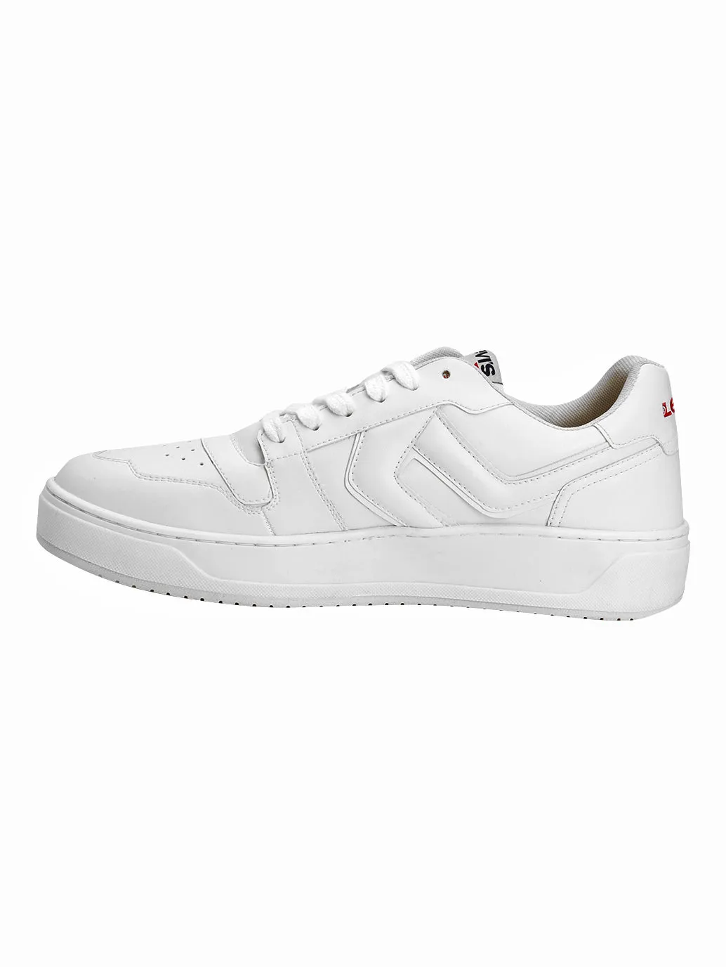 Men's White Solid Sneakers