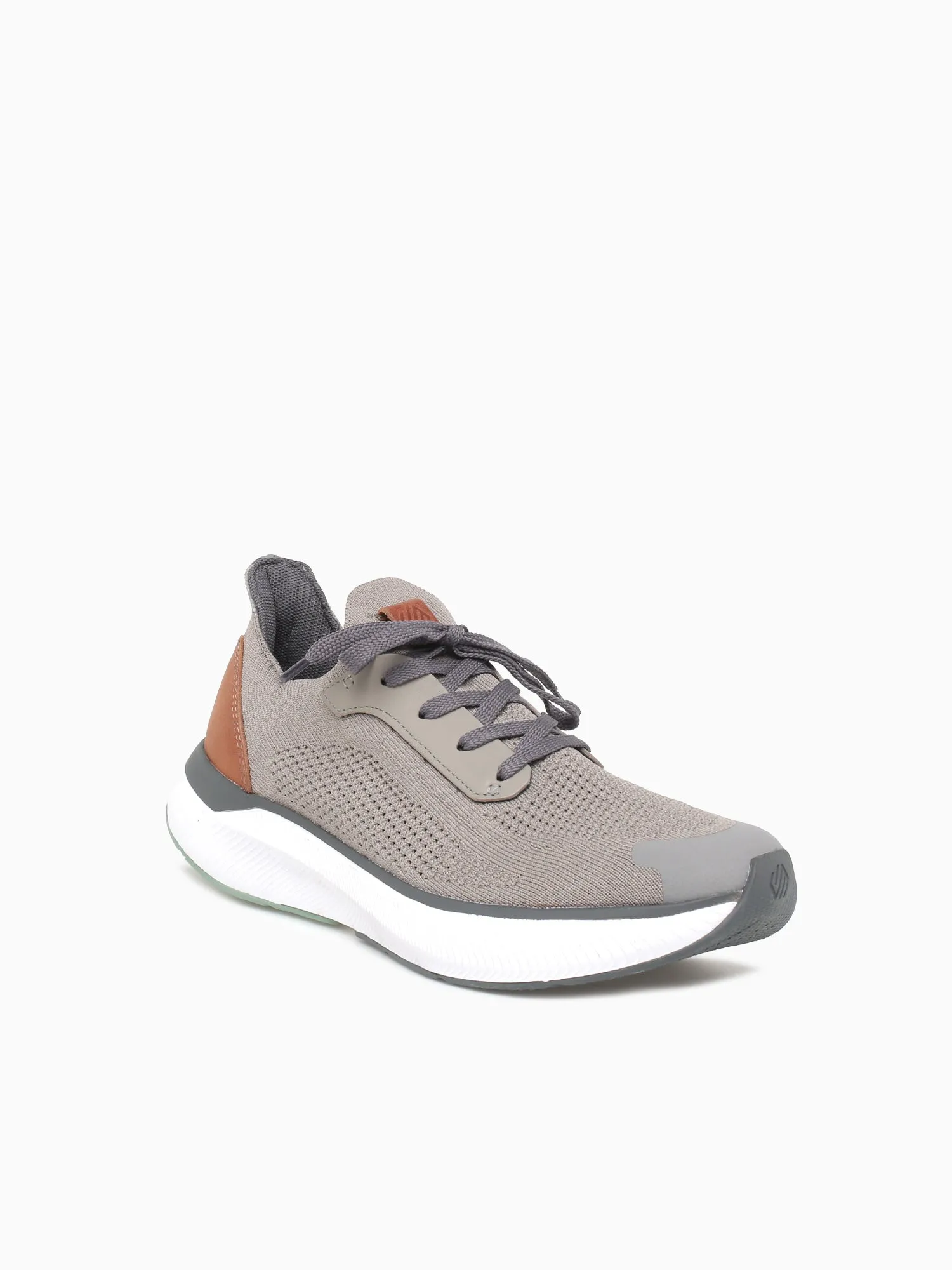 Miles Knit Laceup Taupe Knit