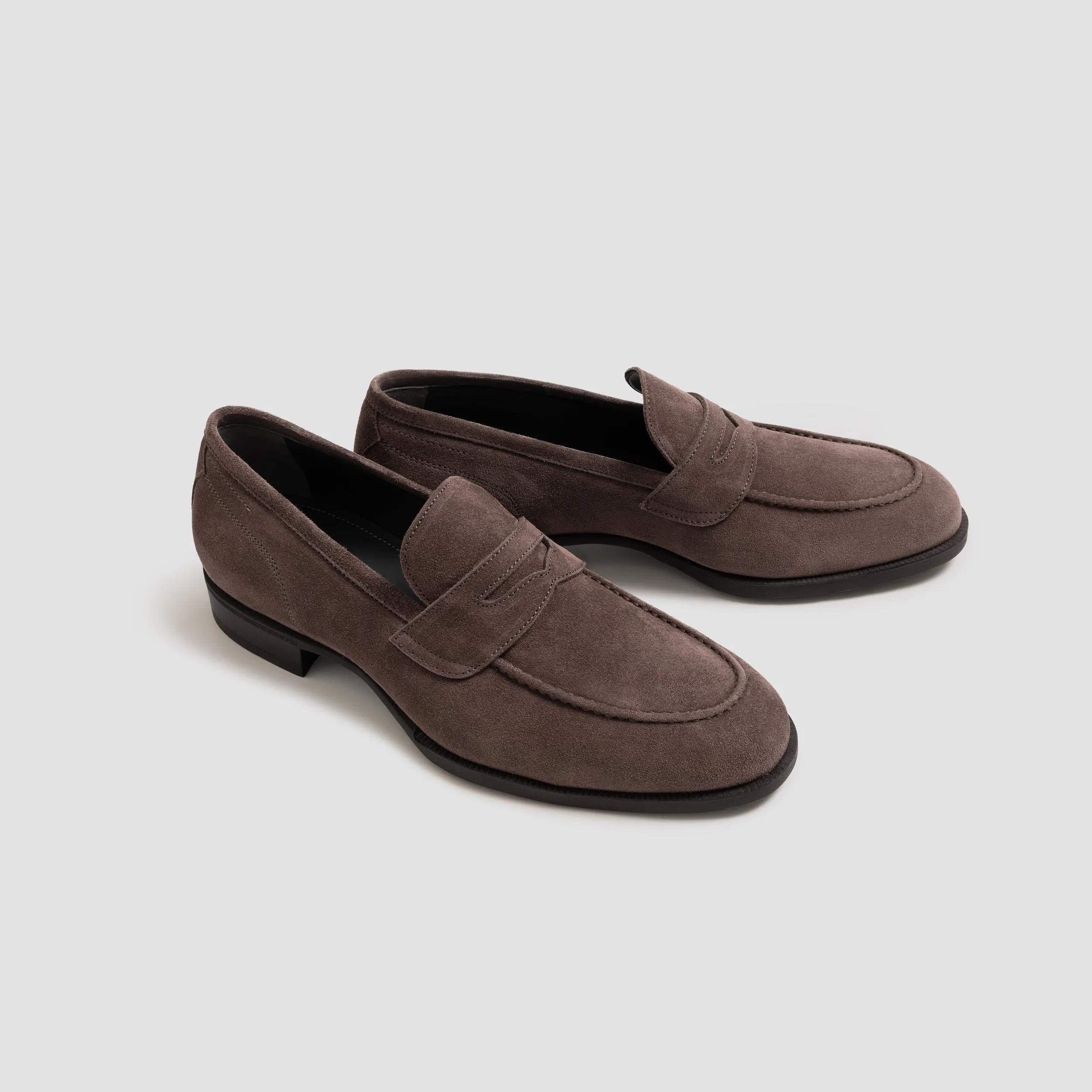 Miseno Suede Dark Bark Men's Loafer
