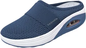 Mmoneyake Slip On Mules & Clogs for Women Orthopedic Diabetic Walking Shoes Backless Breathable Sneakers with Arch-Support Beach Sandals Slippers Closed Toe Slides
