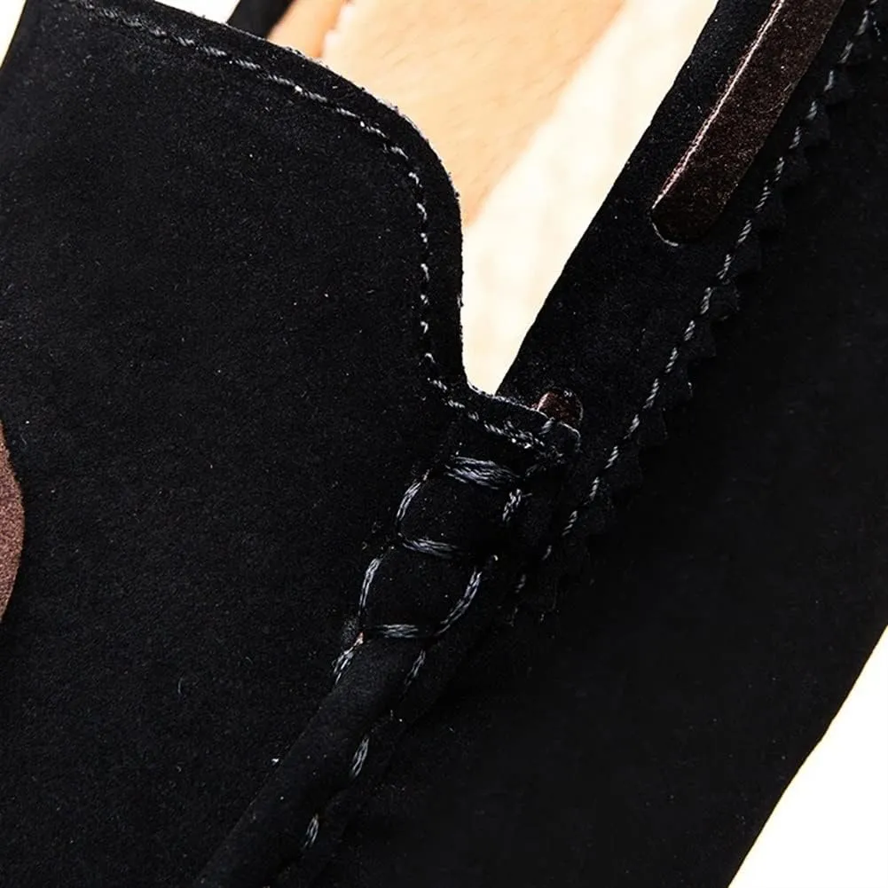 New Men's Loafers Vegan Leather Deck Shoes Stitching Details Suede Vamp Rubber Sole Comfortable Flat Heel Slip Resistant Party Slip-on