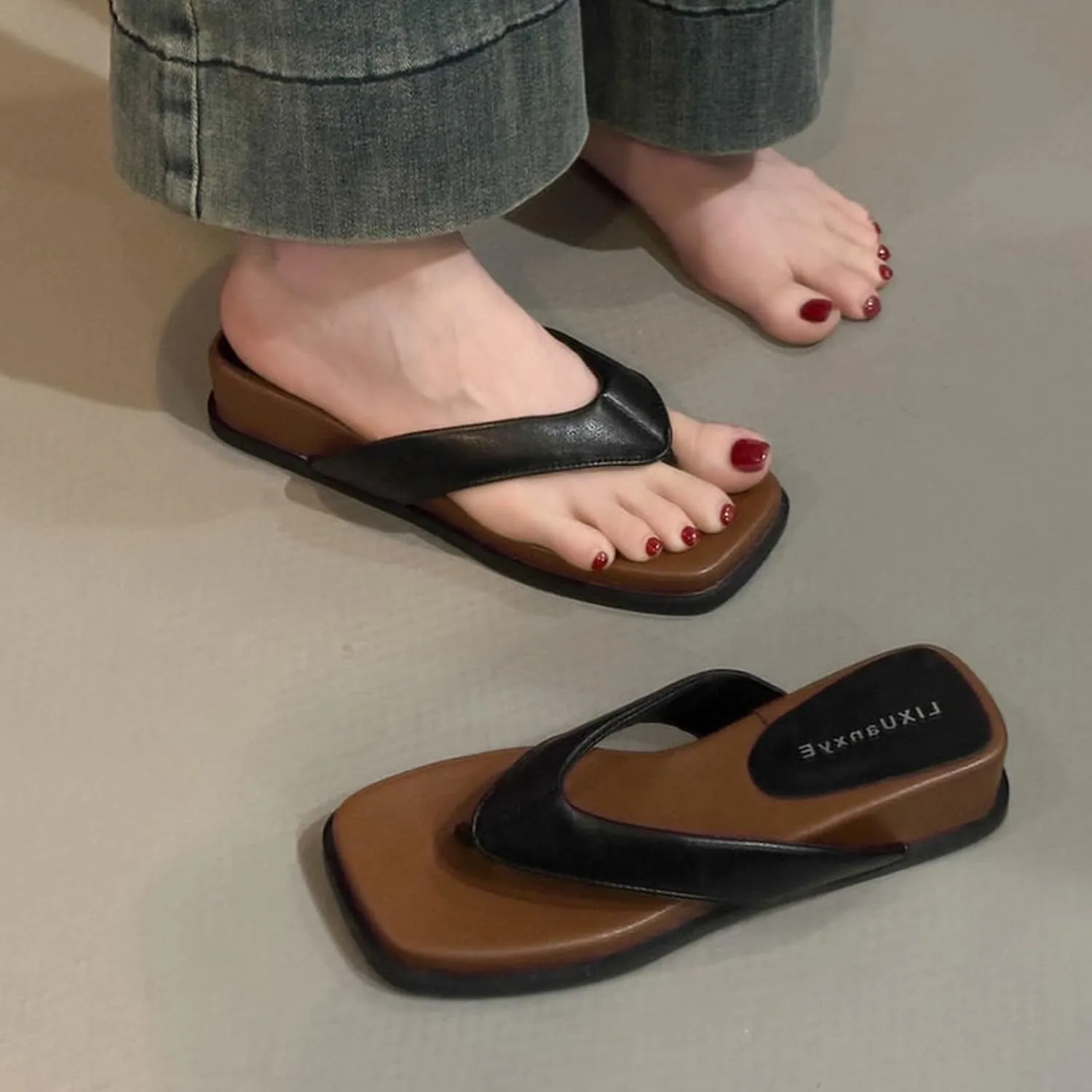 Orthopedic Flip Flops for Women | Memory Foam Flip-flops for Plantar Fasciitis with Arch Support