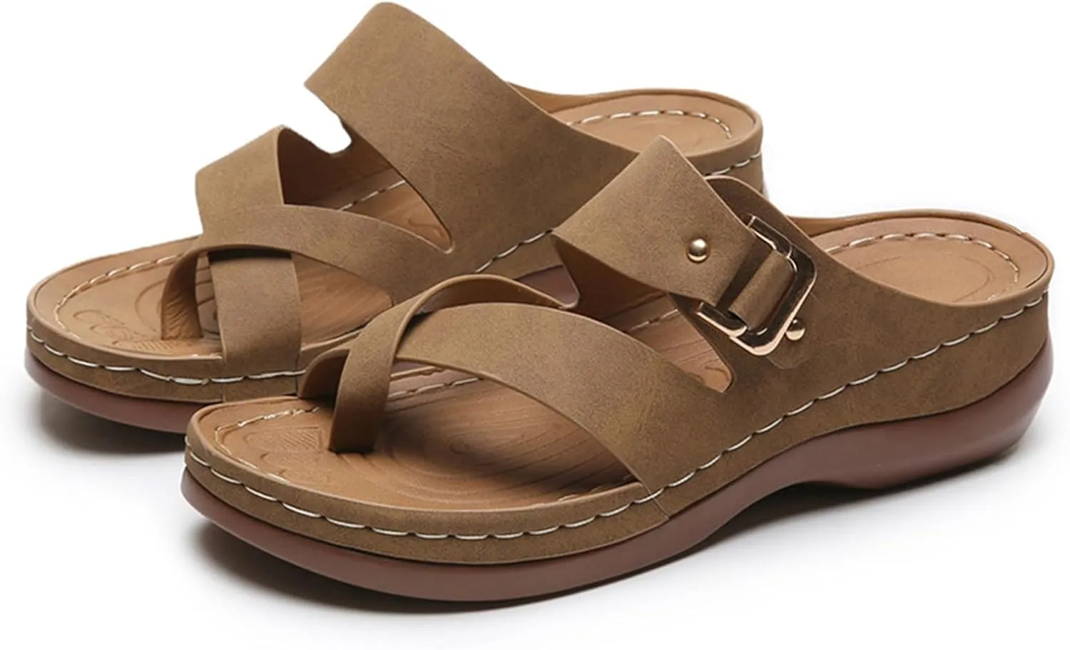 Orthopedic Sandals for Women Comfortable Breathable Hollow Mesh Flip Flops Dressy Casual Splicing Walking Shoes