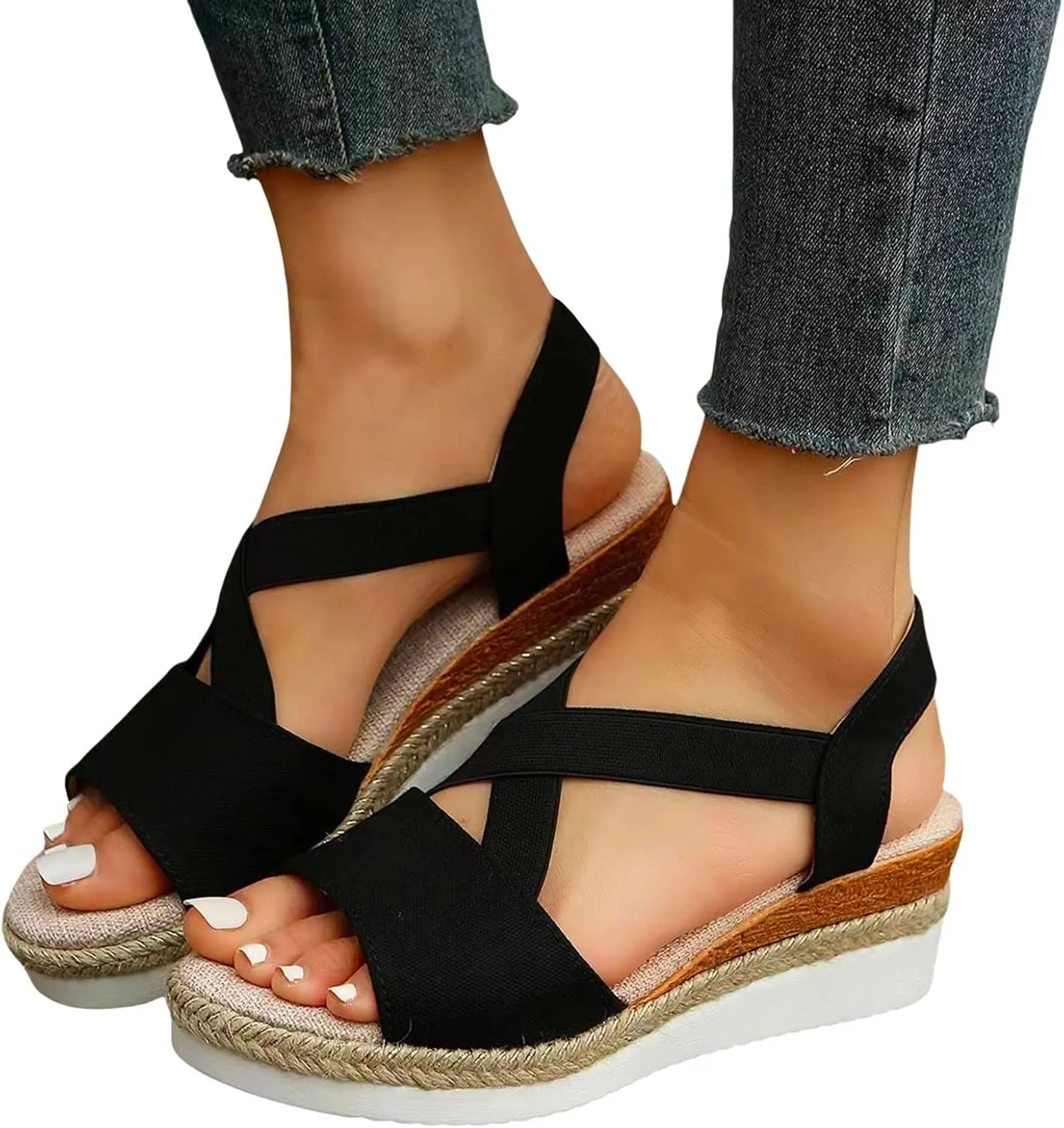 Orthopedic Sandals for Women Dressy Comfortable Wide Width Summer Walking Sandals with Arch Support Orthotic Slides Shoes