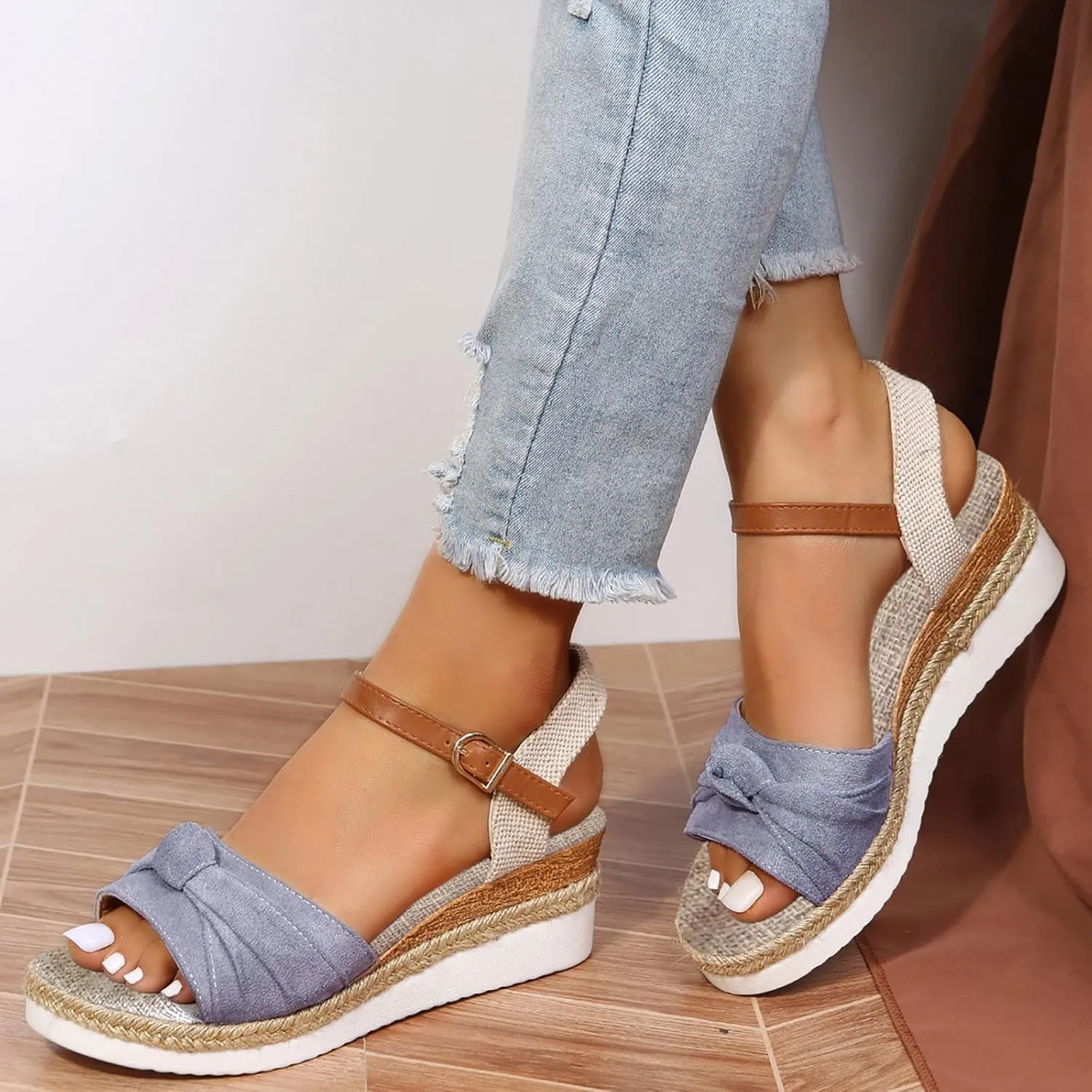 Orthopedic Sandals for Women Dressy Summer Comfortable Walking Wedge Sandals with Arch Support Fashion Orthotic Slides Shoes