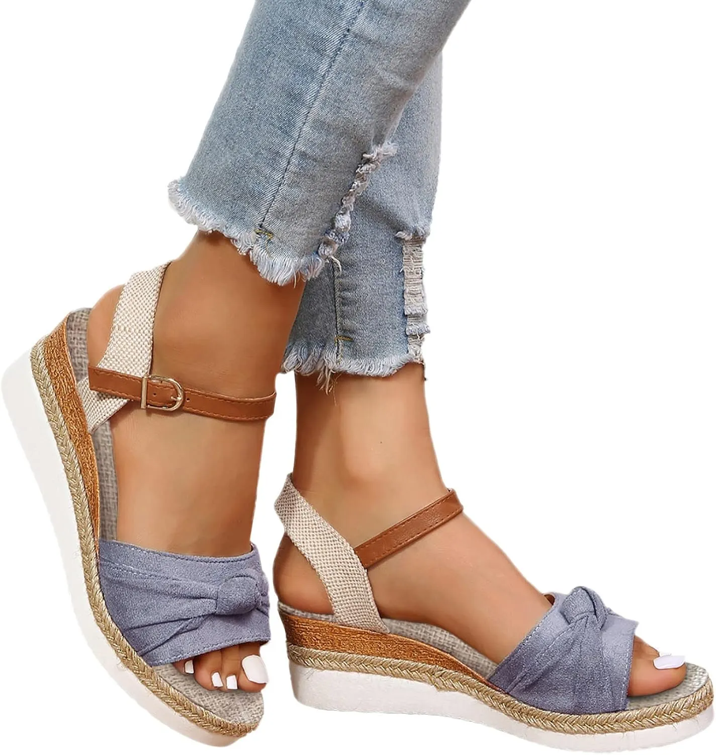 Orthopedic Sandals for Women Dressy Summer Comfortable Walking Wedge Sandals with Arch Support Fashion Orthotic Slides Shoes