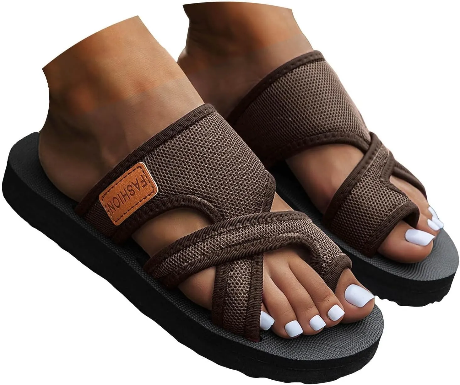 Orthopedic Sandals for Women Summer Dressy,Women's Hollow Mesh Slide Sandals Orthopedic Hollow Mesh Shoes Beach Vacation Slip on Shoes Slipper Flip Flop Breathable Mesh Sandals