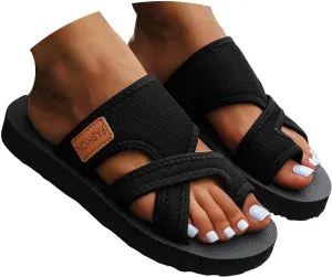 Orthopedic Sandals for Women Summer Dressy,Women's Hollow Mesh Slide Sandals Orthopedic Hollow Mesh Shoes Beach Vacation Slip on Shoes Slipper Flip Flop Breathable Mesh Sandals