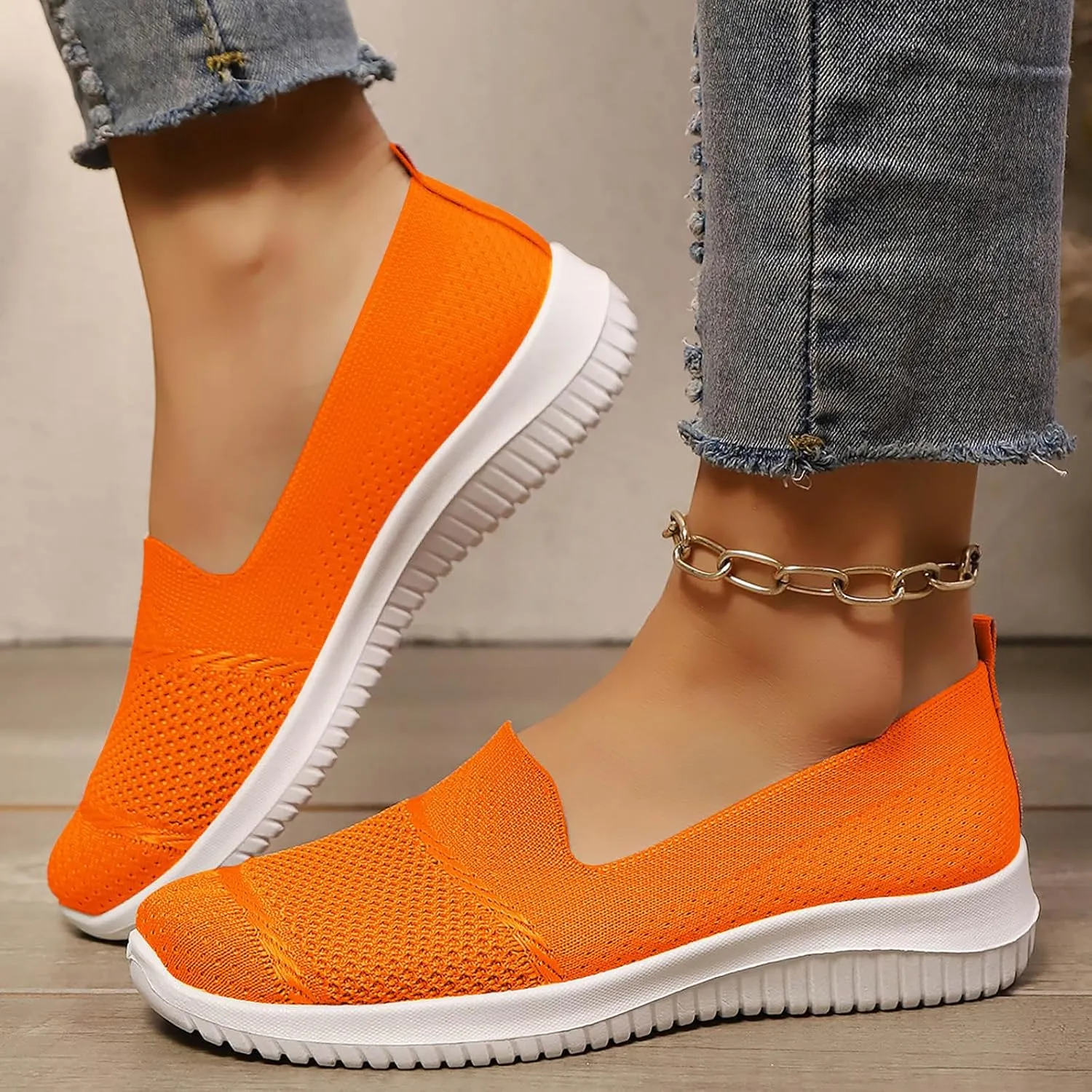 Orthopedic Shoes for Women 2025,Womens Wide Width Breathable Walking Comfortable Slip on Sneakers Non Slip Lightweight Sneakers