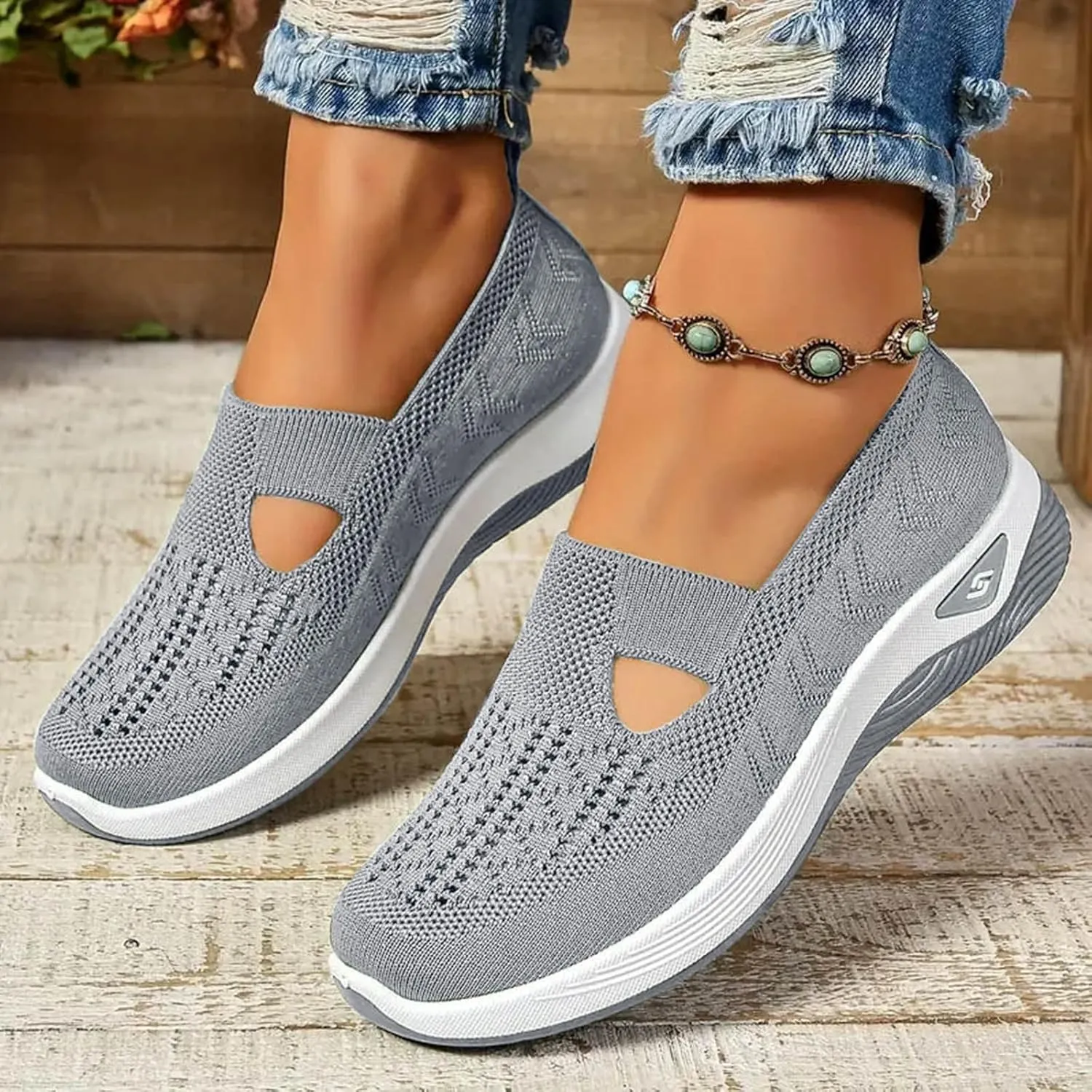 Orthopedic Sneakers for Women 2025 Slip on Sneaker Womens Lightweight Breathable Walking Shoes Orthotic Tennis Arch Support Comfort Walk Shoe for Workout Travelling