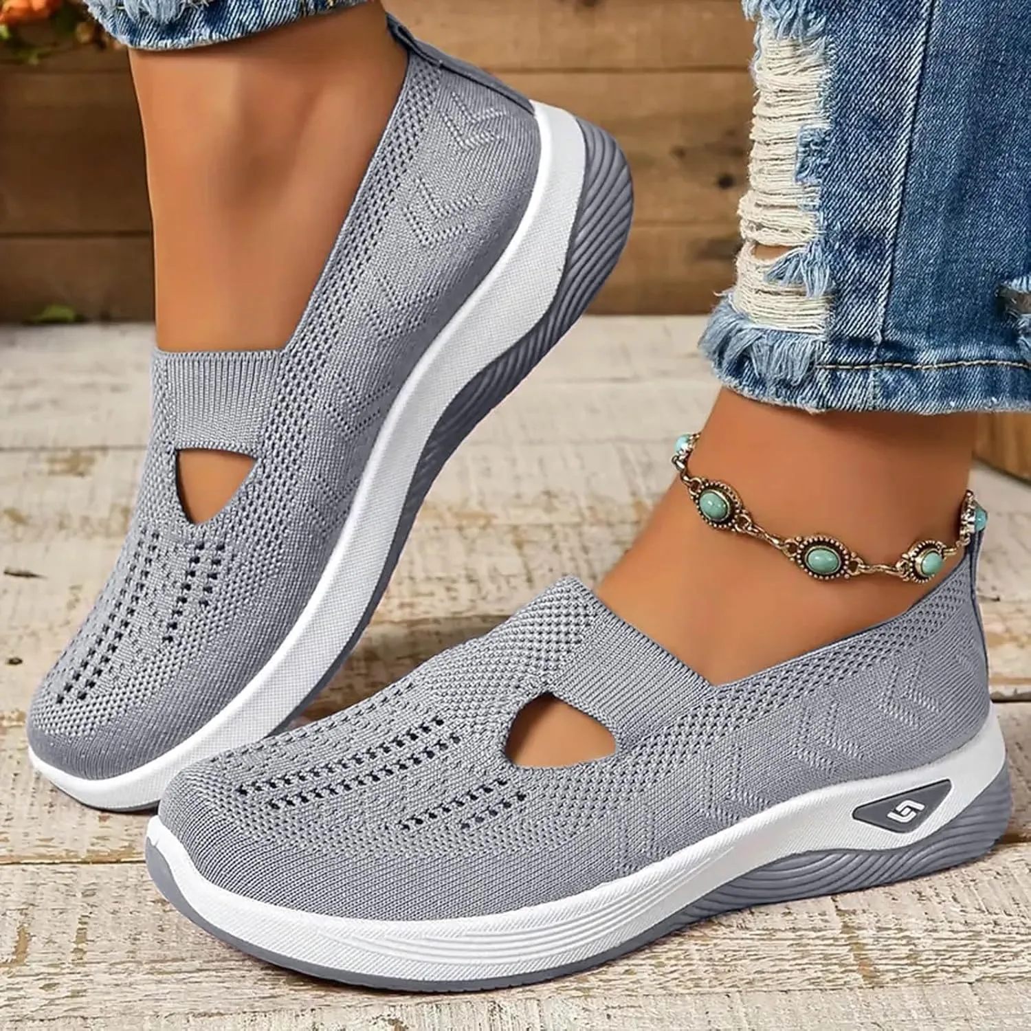 Orthopedic Sneakers for Women 2025 Slip on Sneaker Womens Lightweight Breathable Walking Shoes Orthotic Tennis Arch Support Comfort Walk Shoe for Workout Travelling